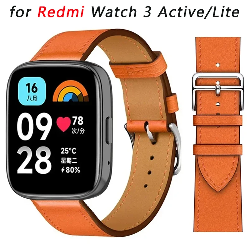 Кожаный ремешок для Redmi Watch 3 Lite нейлоновый браслет Xiaomi Mi Active аксессуары наручных