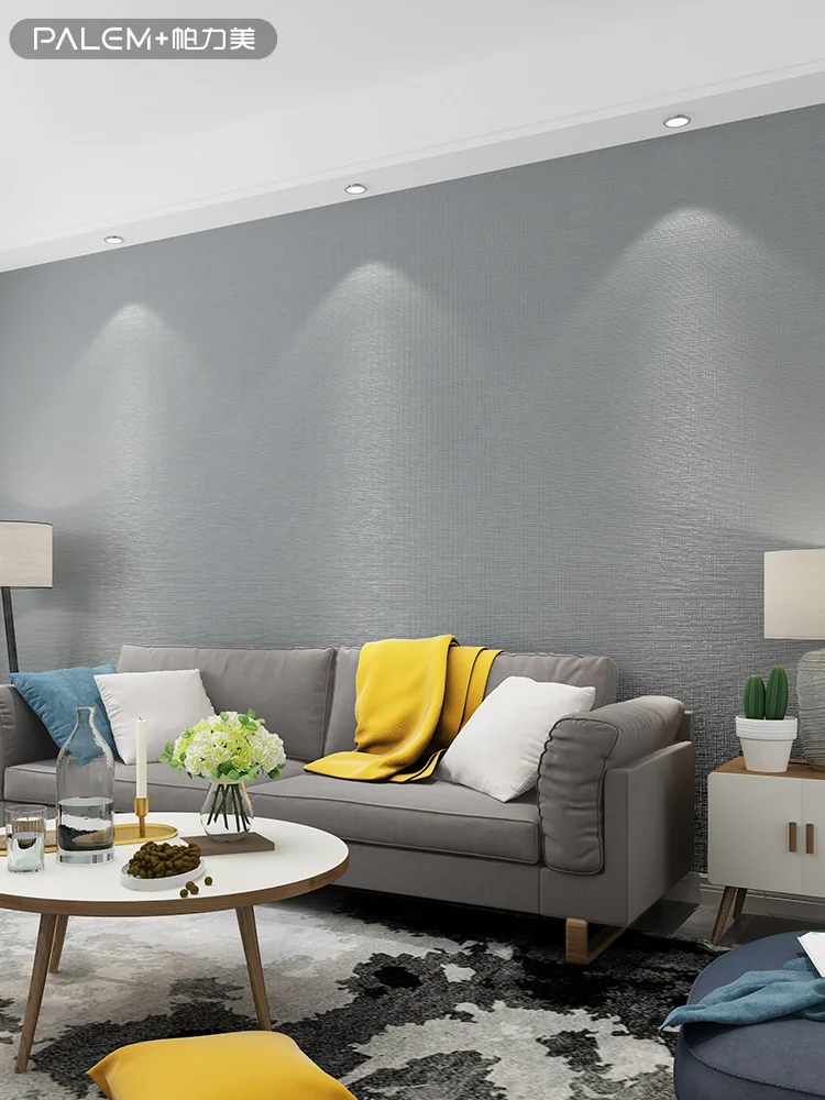 

Contemporary and contracted light high-end luxury household whole house seamless wall cloth wall of the sitting room the bedro