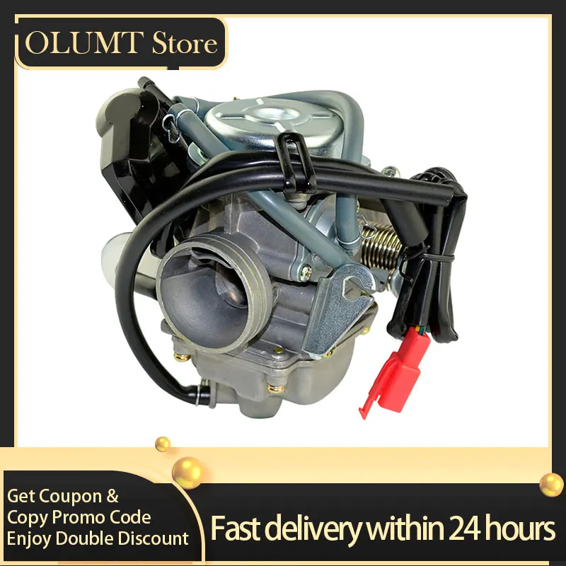 

Manifold Intake Diameter 24mm PD24J Carburetor For 4-Stroke GY6 125cc 150cc ATV Go Karts Scooter Mopeds QMJ/QMI157 QMJ/QMI152