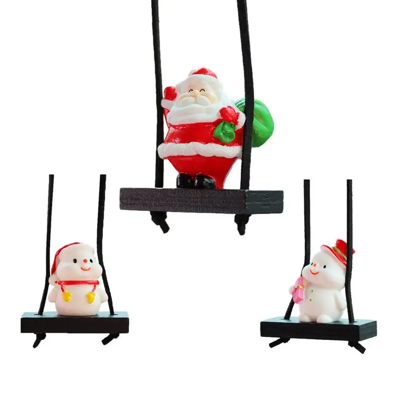

Рождественский мультяшный кулон, подвеска на елку, милый дизайн качели, Санта-Клаус, автомобиль, снеговик, украшение для двери, домашнее автомобильное украшение