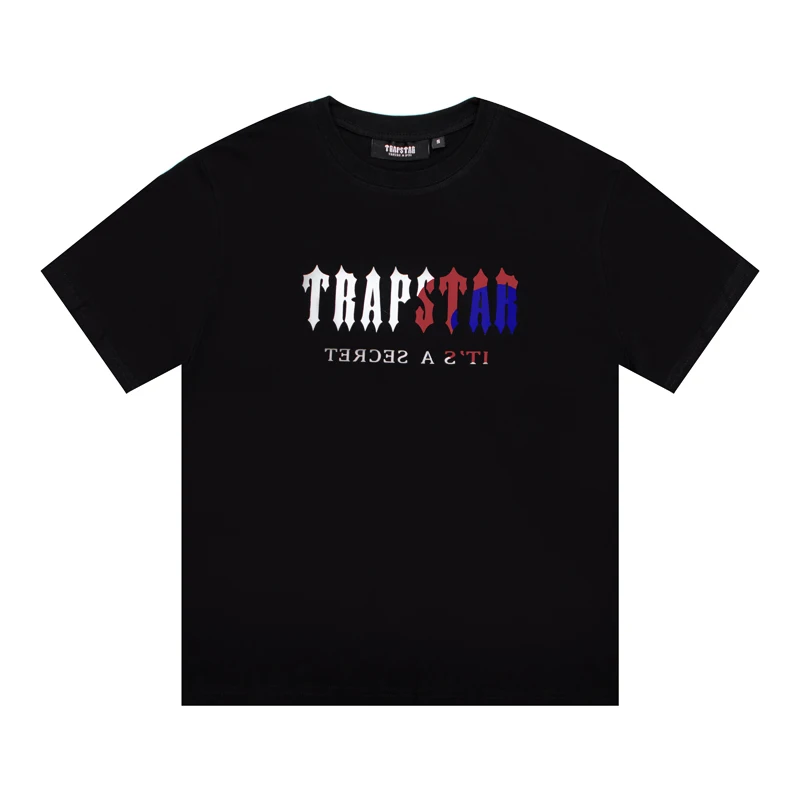 

Trapstar T-Shirts Chest Shooters Print Hipsters Wear It High Quality Loose Inside Round Neck Short Sleeves Tops T Shirt