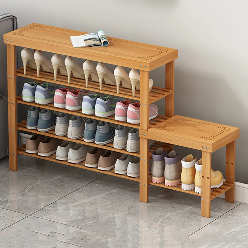 

Modern Luxury Shoe Cabinets Entryway Storage Bench Wooden Space Saving Shoe Rack Minimalist Design Meuble A Chaussure Home Item