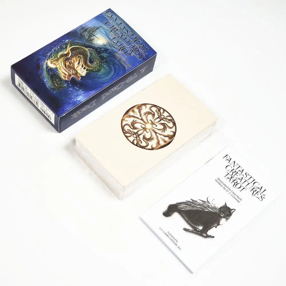 Myths Legends Character Design 12x7cm Fantastical Creatures Tarot  With Instruction For Family Friends Divination Board Games