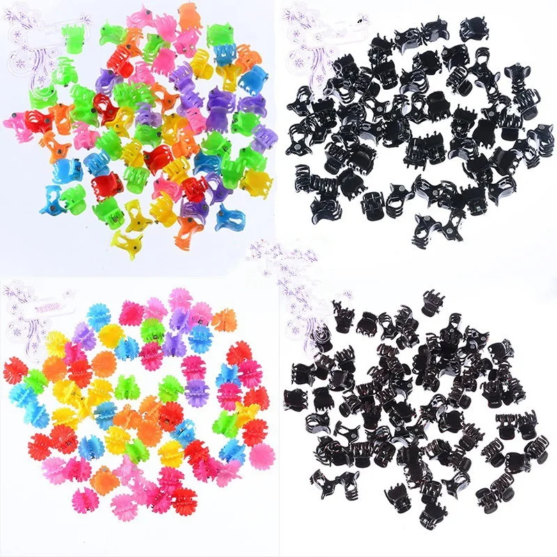 

50PCS New Small Plastic Hair Clips Claws Mini Clamps Fashion Girls Crab Hair Claw Gifts Children Hairpin Hair Accessories