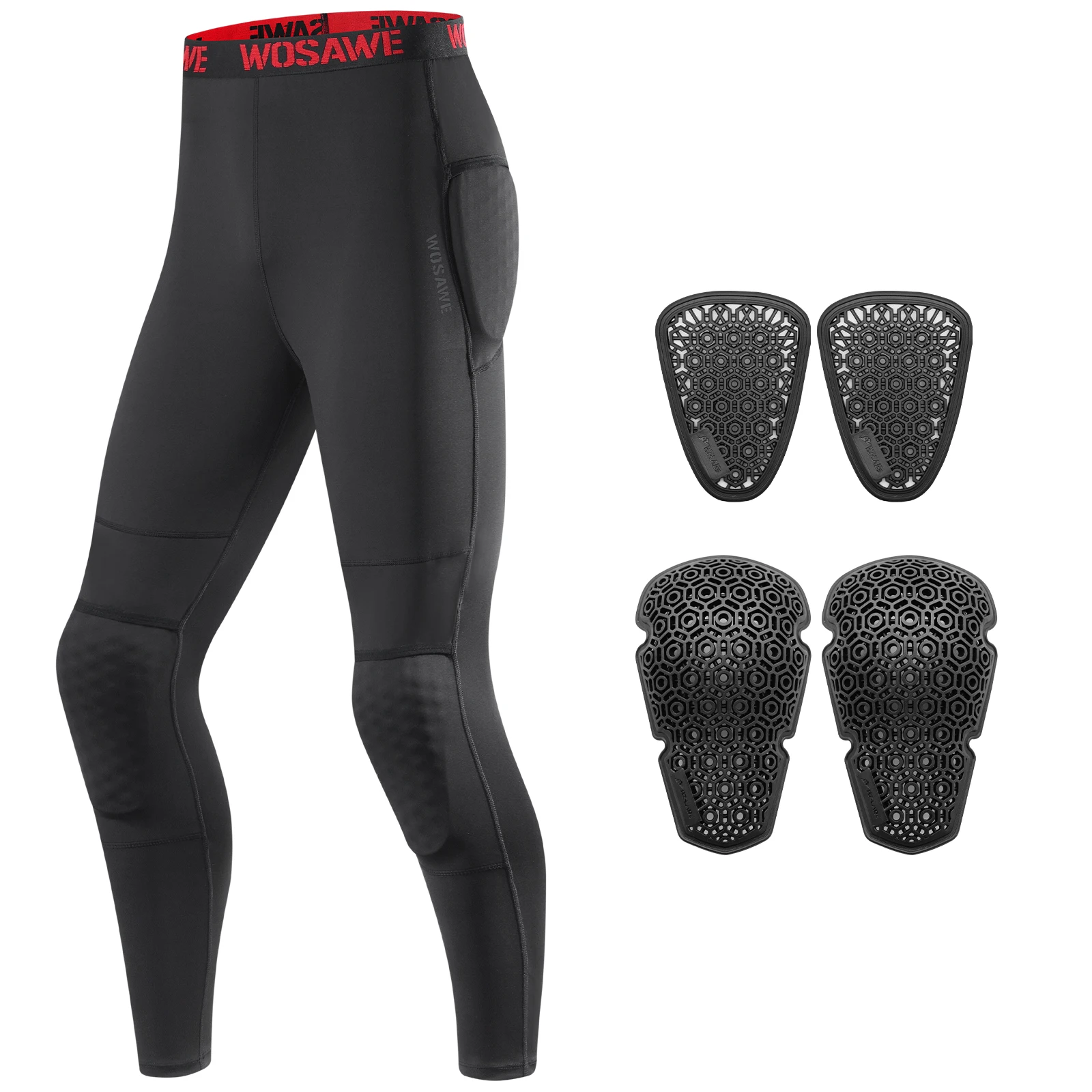 

Мотоциклетные брюки WOSAWE, летние быстросохнущие дышащие брюки для езды, мужские брюки для мотокросса с наколенниками