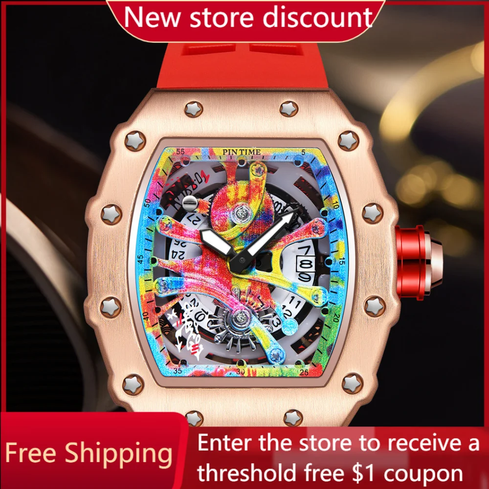 

Новинка 2023, взрывчатые Мужские кварцевые часы с вырезами