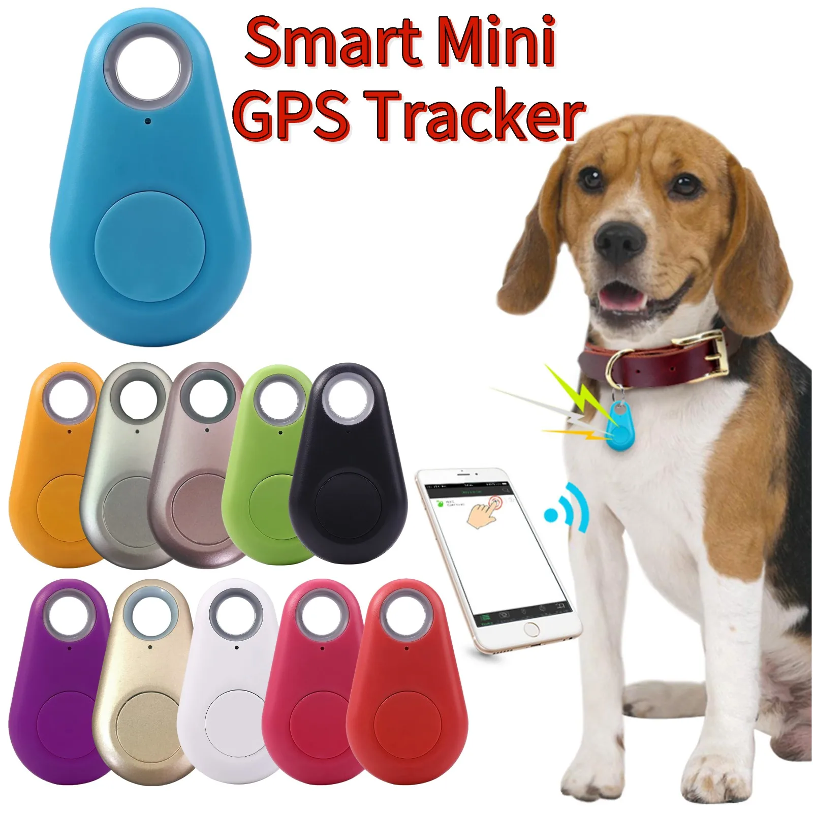 

Pet Smart GPS Tracker Mini Anti-lost Waterproof Bluetooth Locator Tracer For Pet Dog Cat Kids Car Wallet Key Collar Accessories
