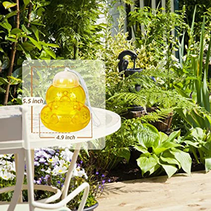 

Wasp Trap Gourd Shape Bee Insect Honey Pots Hanging Honey Pot Trap Reusable Outdoor Hanging Insects Catcher Ловушка Для Шмелей