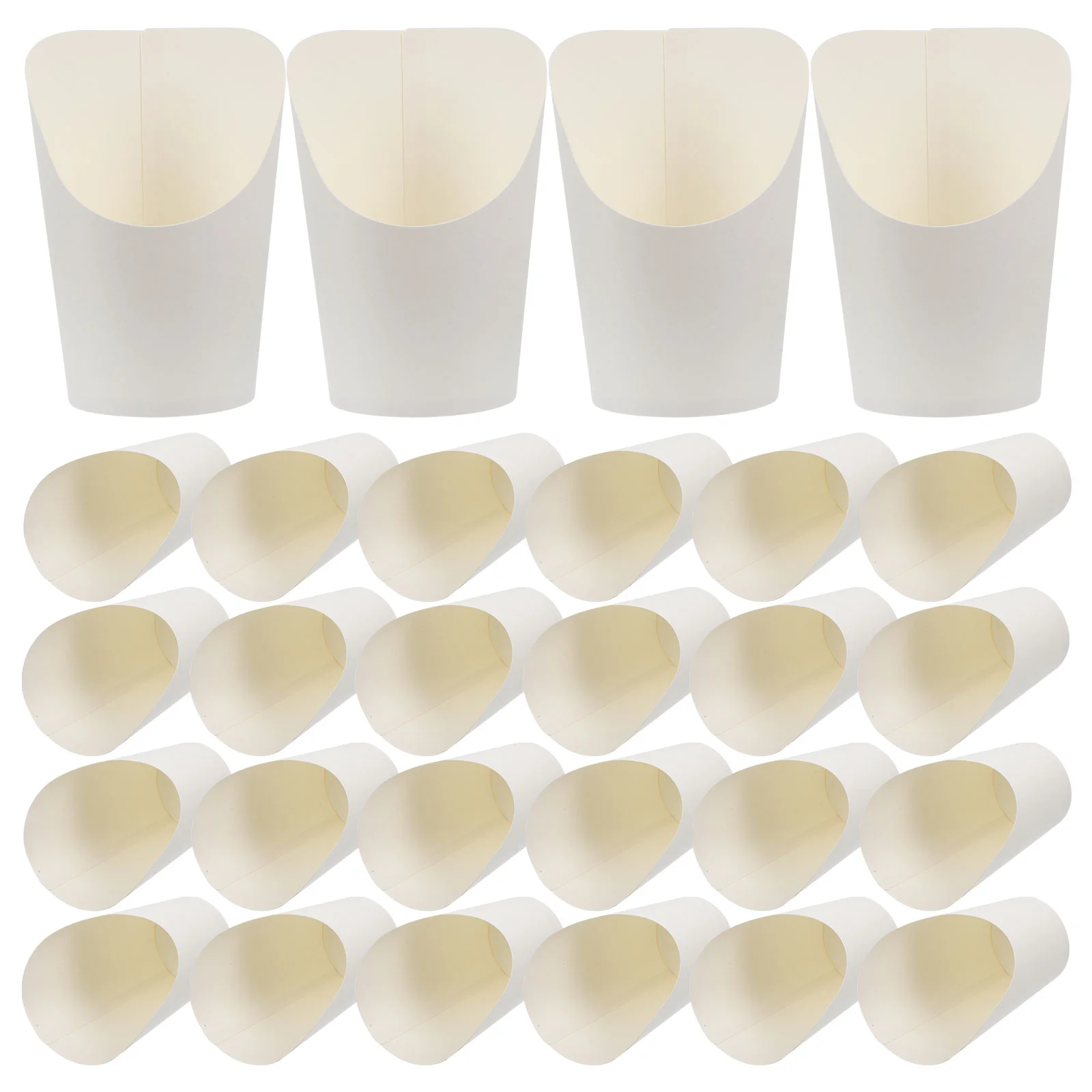 

50 Pcs Food Container Charcuterie Cups Snack Containers French Fries Holder Disposable Paper Multi-function Holders Small Fry