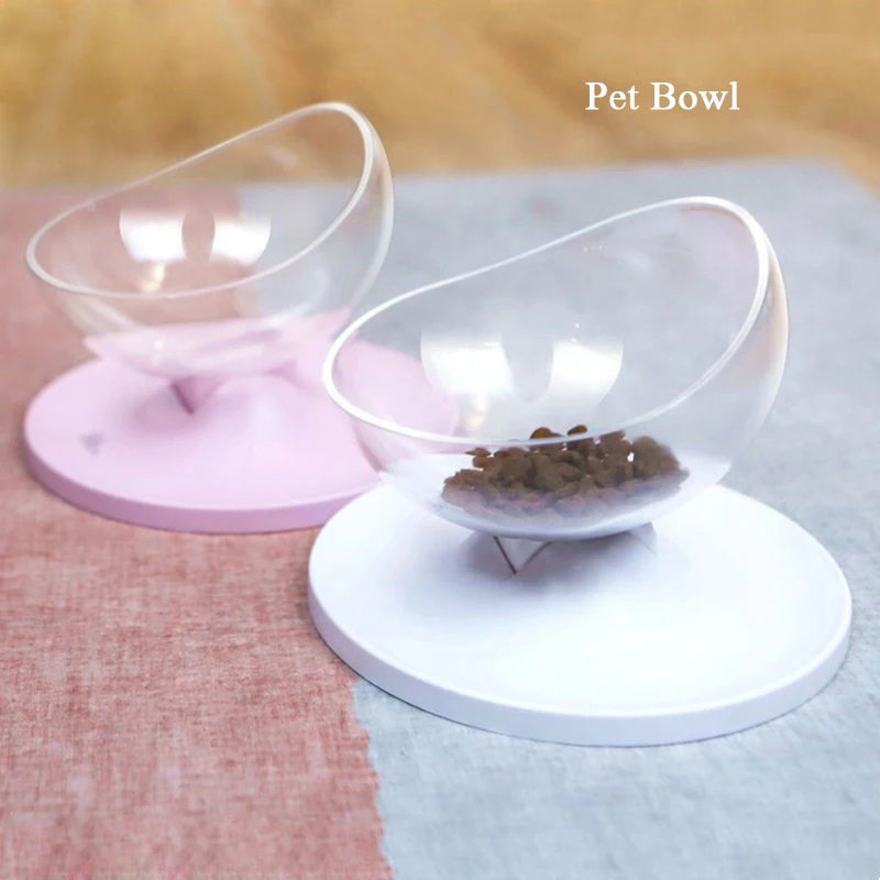 

Двойная прозрачная миска для домашних животных, защита шейного отдела позвоночника, с разными углами, регулируемая защита, для кошек, миска ...