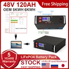 Аккумулятор LiFePO4 48 В, 6000 Ач, Ач, 5 кВтч, 6 кВтч, солнечная батарея инвертора аккумулятор циклов, двойной терминал макс. 32, параллельный с CAN RS485