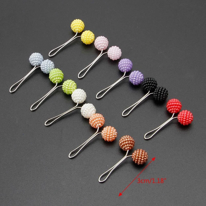 

Multicolor Headscarf Pearl Pins Clips Pins Hijab Scarf Clips Muslim Arab Shawl Islamic Accessories Women Jewelry