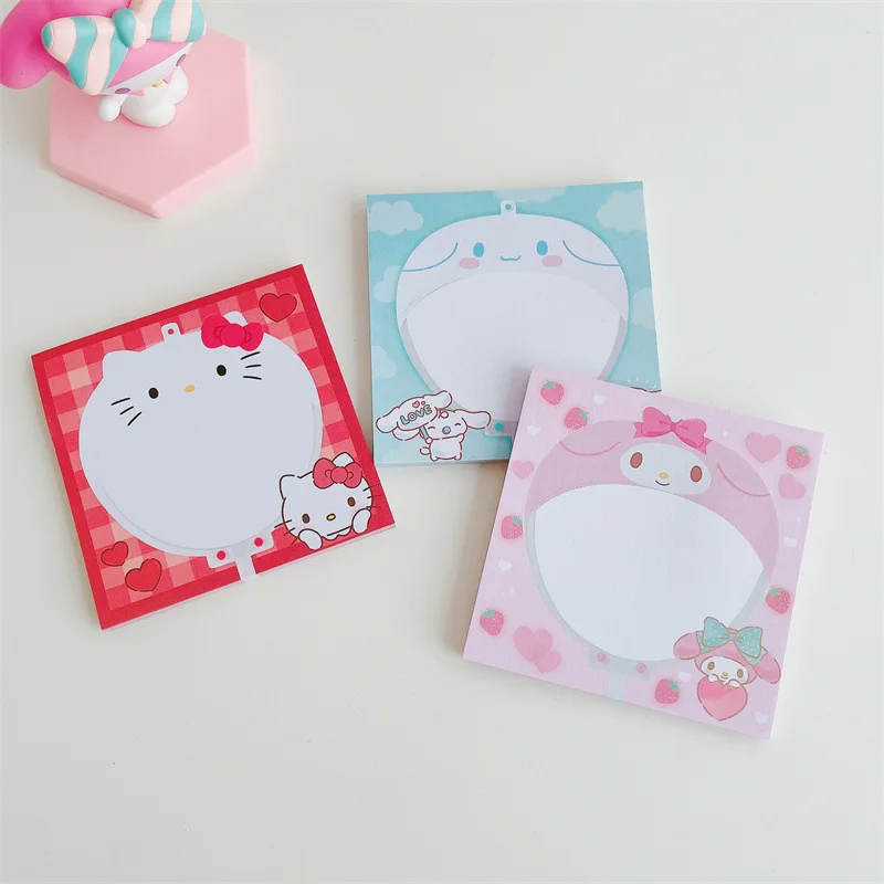 

Cute Cartoon Dolls Sticky Notes Anime Sanrioed My Melody Cinnamoroll Kittys Cat Kawaii Pasteable Message Book Office Notepad