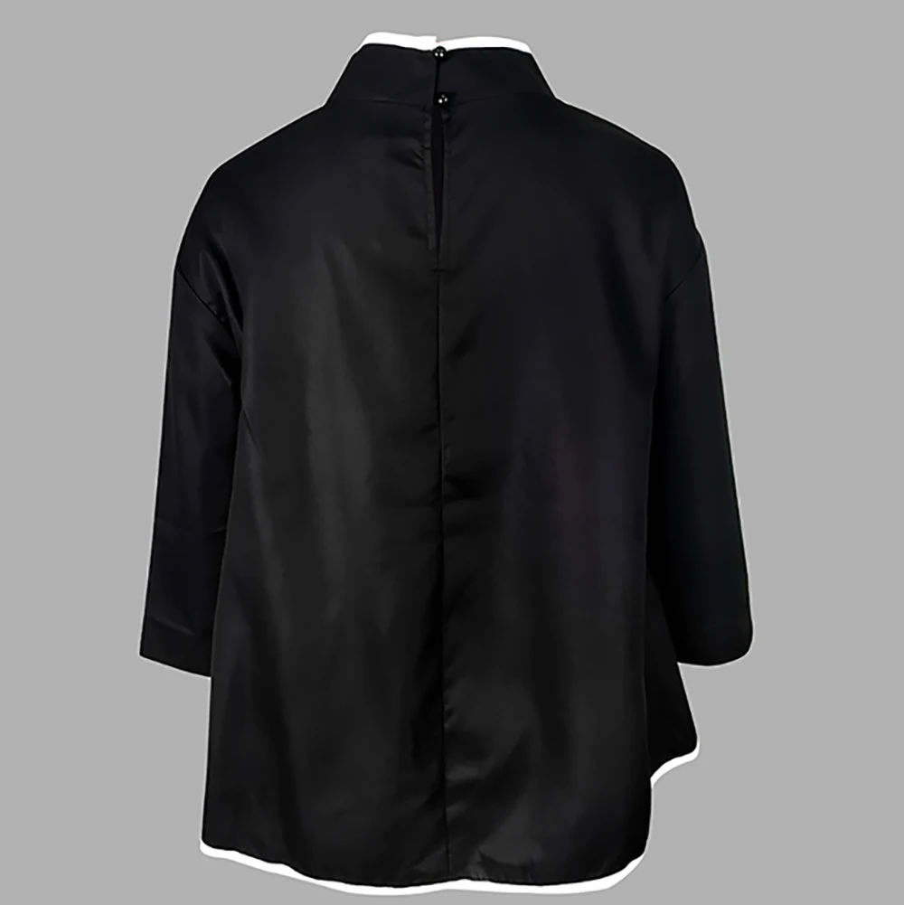 Женская одежда с цветочным принтом Gymystars футболки 2024 воротником-стойкой летние