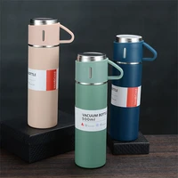 500ml double layer bullet thermos stainless steel vacuum thermos coffee travel mug business water bottles thermal coffee bottle