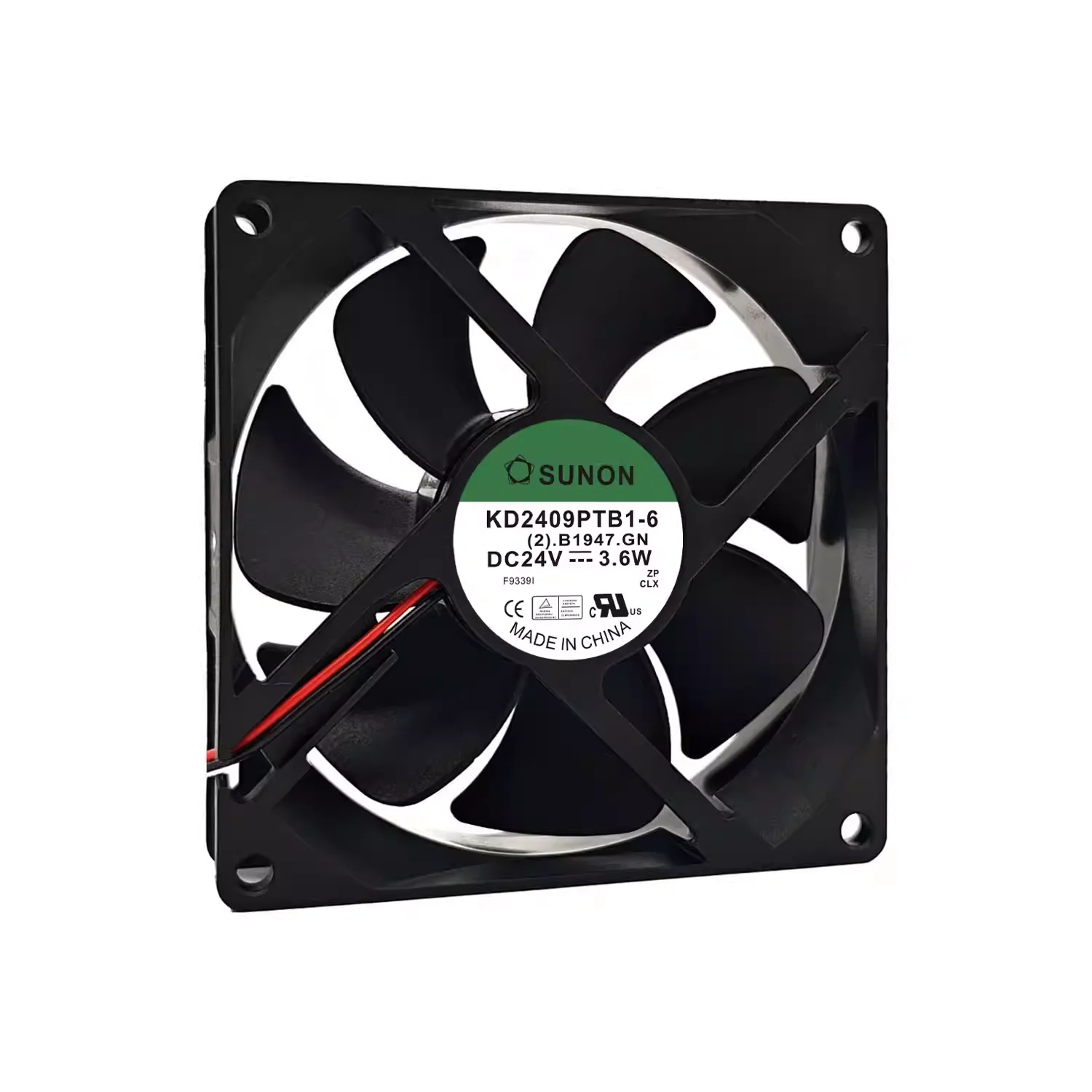 Фото Новый вентилятор охлаждения для преобразователя частоты SUNON 9025 24V 3.6W 9CM с двойным шарикоподшипником KD2409PTB1-6 №2