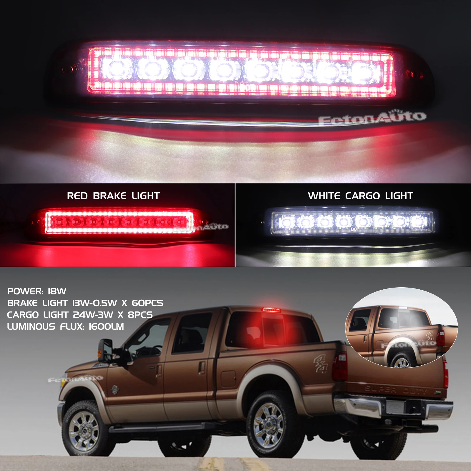 

Супер мощный тормозной фонарь для F250 F350 F450 F550 99-16 Ranger 93-11 Explorer Mazda ChromeLED, подвесной стоп светильник сигнал для фургона