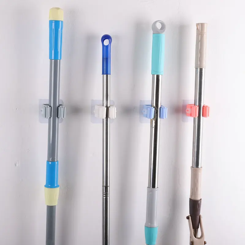 

New Adhesive Multi-Purpose Hooks Wall Mounted Mop Organizer Holder RackBrush Broom Hanger Hook Kitchen Bathroom Strong Hooks