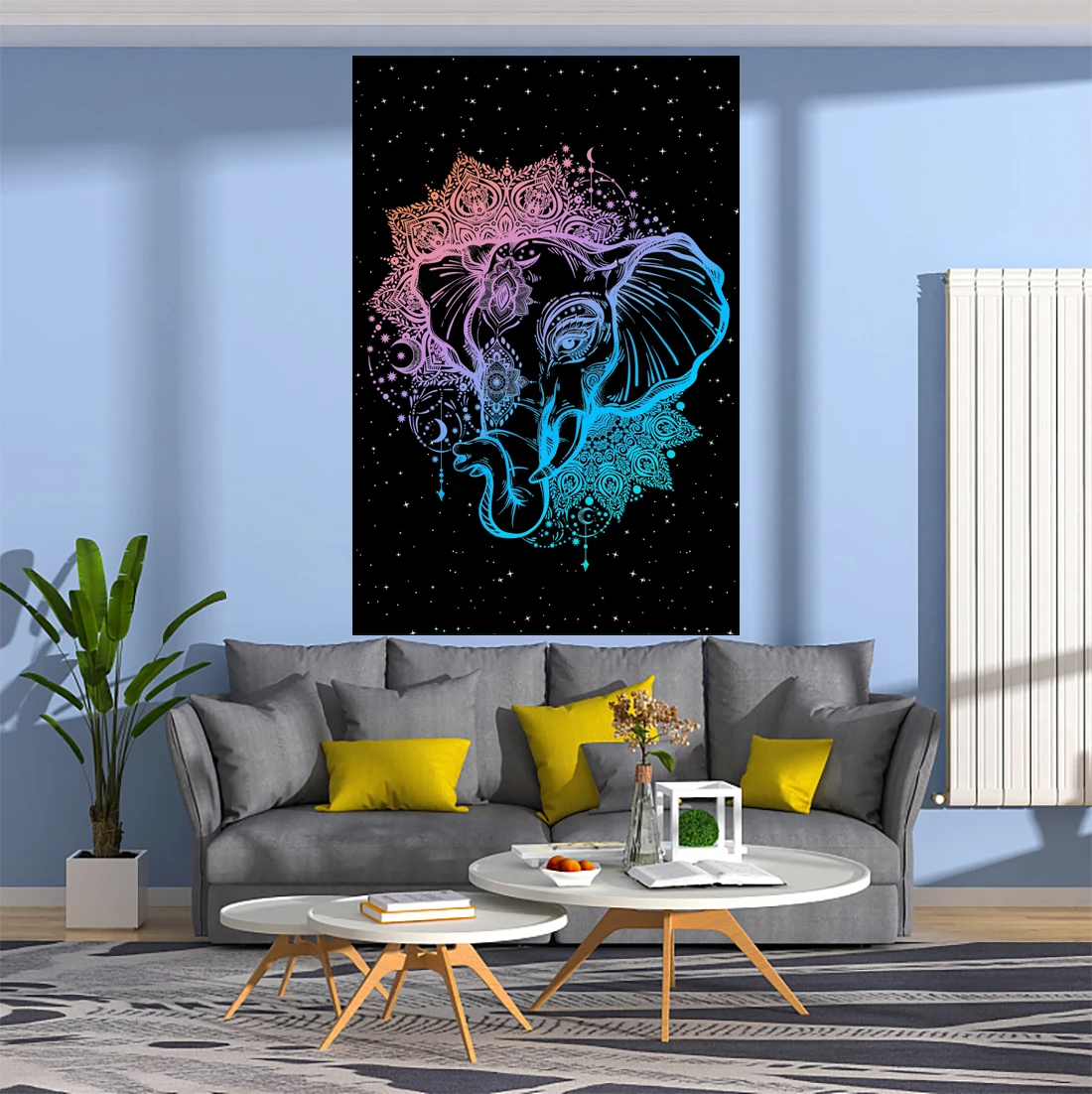 

XxDeco India Mandala Tapestry Elephant Buddha Printed Wall Hanging Art Aesthetics Carpets Bedroom Or Home For Decoration