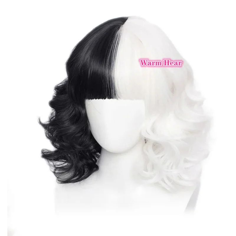 Термостойкие синтетические волосы для Хэллоуина из аниме Cruella de Vil |