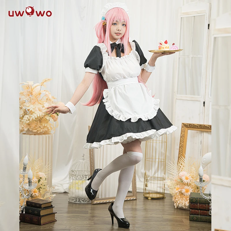 UWOWO Bocchii The Rockk Gotouu H Vissiru Косплей Костюм S-3XL Горничной Платье Хэллоуин Cos Наряд