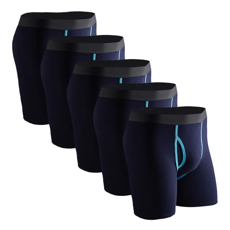 

5 шт./партия, мужские хлопковые трусы-боксеры