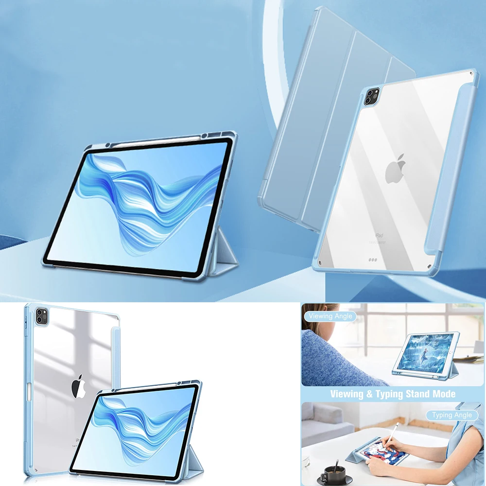

Case for iPad Air 5th Generation 2022/iPad Air 4th Generation 2020 10.9 Inch Trifold Stand Case Support iPad 2nd Pencil Charging