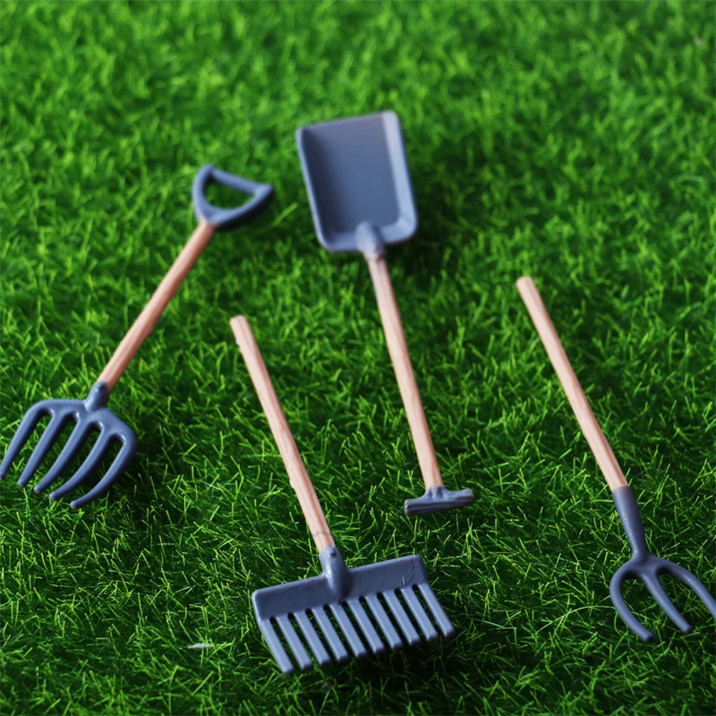 4 шт. миниатюрные грабли ферма детские игрушки аксессуары для кукольного домика