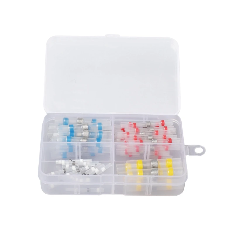 

50Pcs Solder Seal Wire Connectors Kit, Heat Shrink Butt Connectors