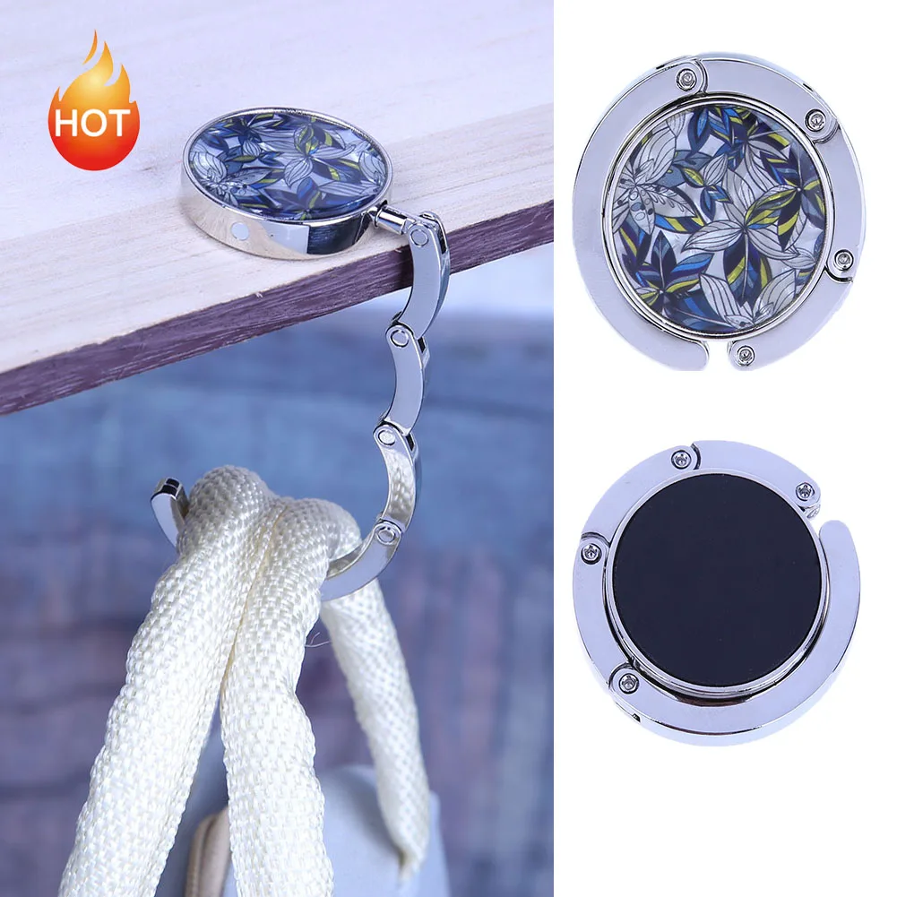 

1PCS Portable Folding Bag Hook Fashion Hanger Purse Handbag Holders Foldable Table Hook Unique Bag Parts Accessories 2022 New