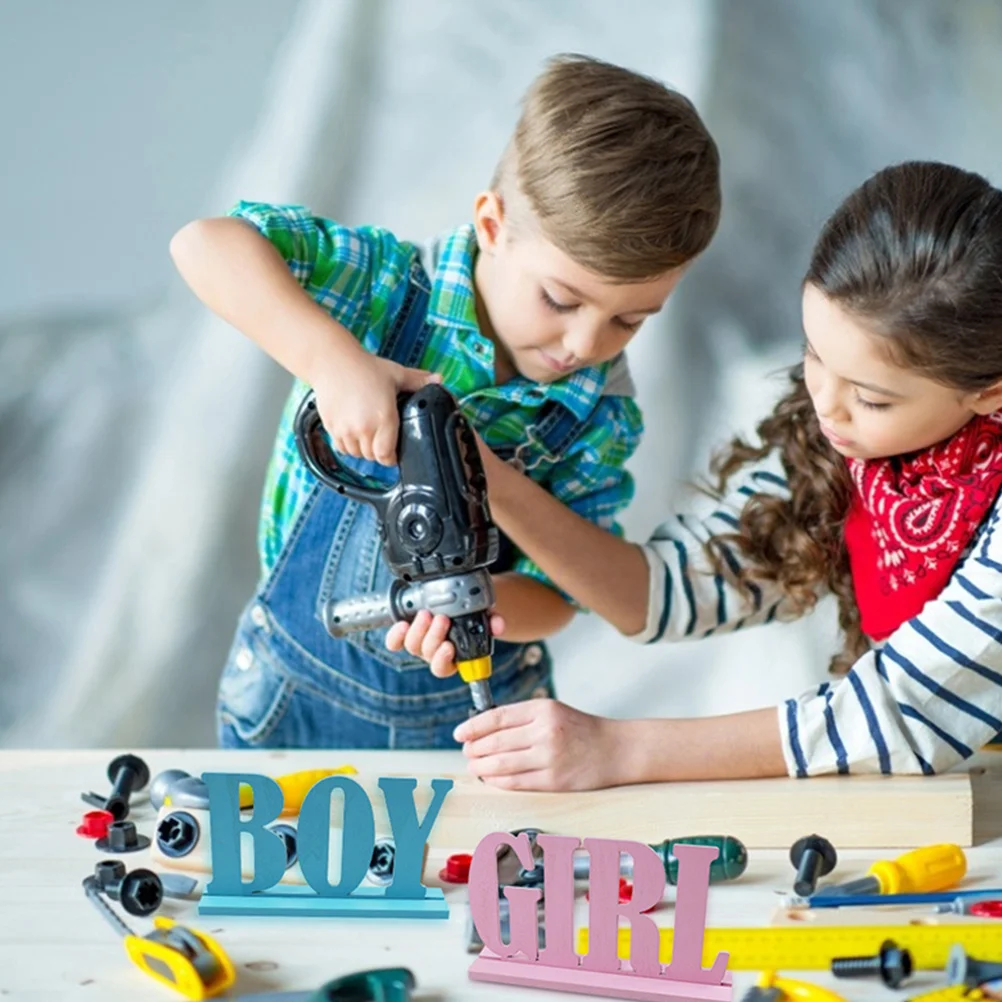 2 шт. деревянные украшения для детского душа вечеринки с раскрыванием пола