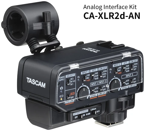 Адаптер для микрофона Tascam CA-XLR2d с удобным управлением, высокое качество звука, низкий уровень шума и широкий динамический диапазон