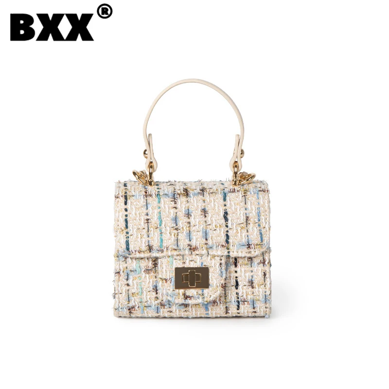 

[BXX] Fashion Temperament Mini Shoulder Crossbody Bags Women Patchwork Trend Handbag Versatile Casual Chains Bags Female 8CY559