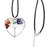 jewelry necklace women natural crushed stone tree of life choker crystal fortune tree necklace undertale pendant chain punk