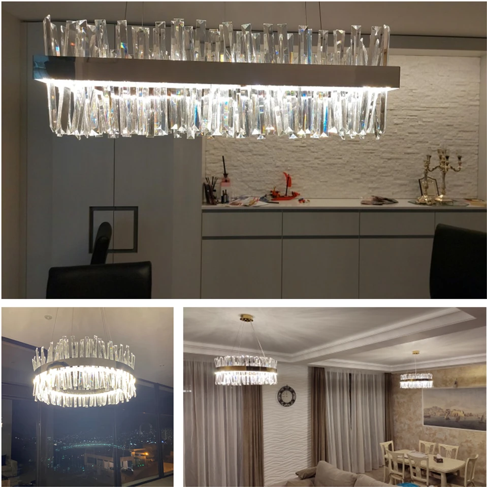 Купить Современная светодиодная люстра JMZM с искусственными кристаллами, роскошный декоративный светильник для кухни, столовой, гостиной, спальни