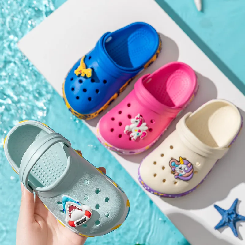 

Kids Slippers Boys Girls Summer Cartoon Sandals Children's Clogs Non-slip Mules Baby EVA Slippers Beach Flip Flops Cute Slides