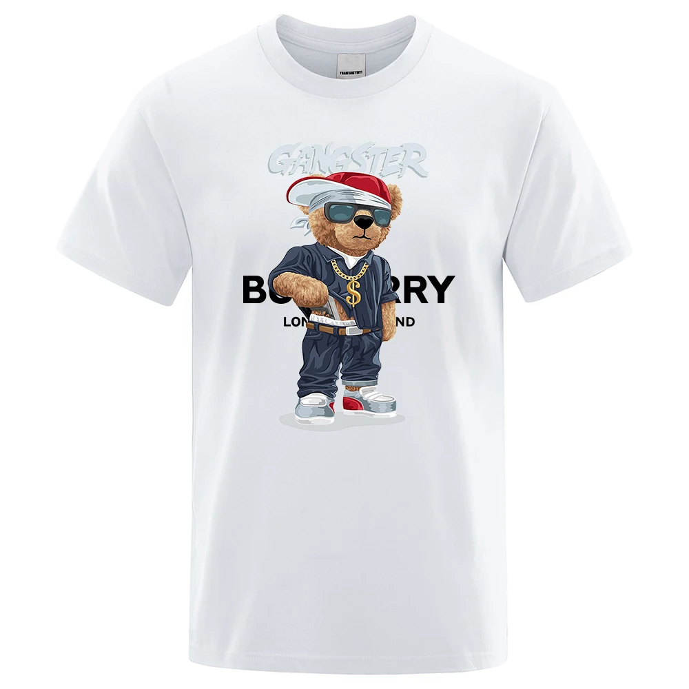 

Luxury Brand Women's Men's Hot Summer T-Shirt Cotton O-Neck Men's T-Shirt High Quality Bear Print Top Fashion Short Sleeve Top