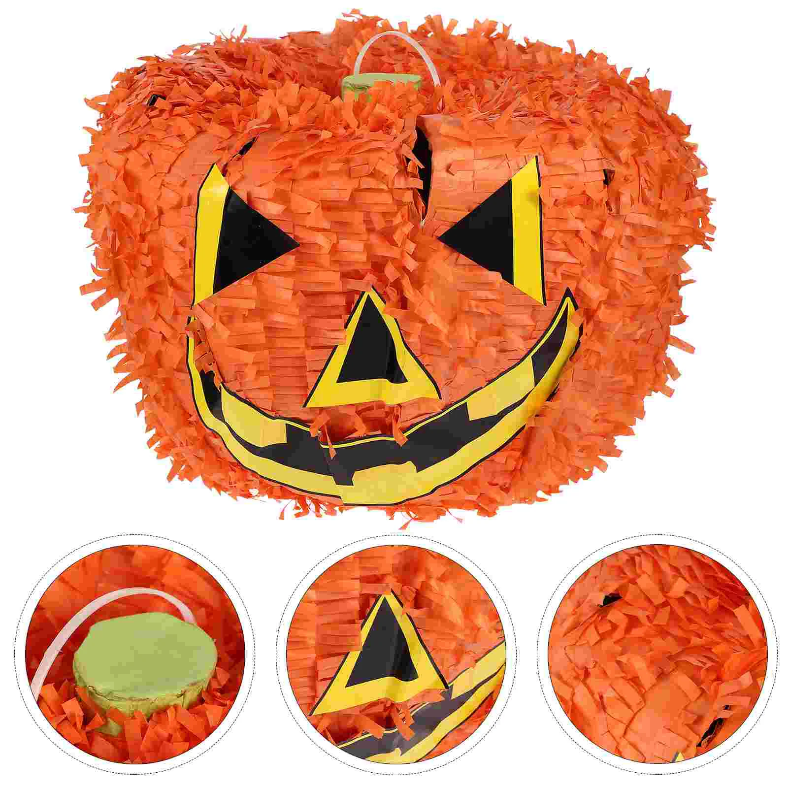 

Пината Тыква Хэллоуин Toyparty заполненная Хэллоуин тема сахар Джек фонарь реквизит Популярная игрушка маленький орнамент Bigcandy коробка бумага