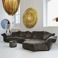 petal cloth sofa combination light luxury modern simple special shaped arc living room furniture