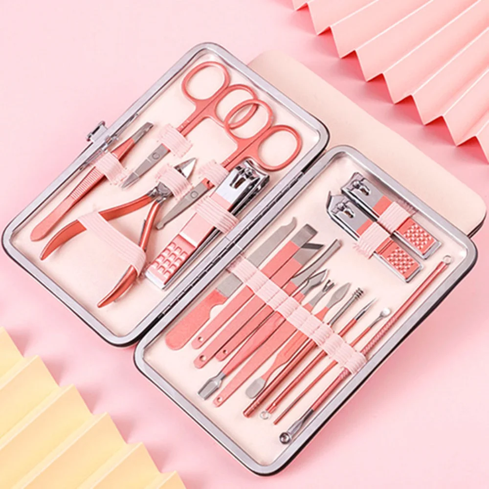 18-piece Set of Stainless Steel Manicure Supplies Nail Trimming Full Set of Tools Nail Clippers Box Nail Trimming Special Set