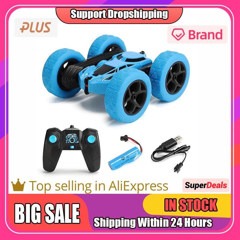 2.4g Remote Control Car Toy Rechargeable Double-sided Stunt Rc Drift Off-road Vehicle For Children Gifts Drop Shipping