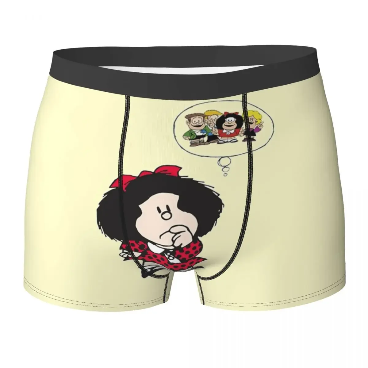 Мужские комиксы Mafalda Quino мультяшное нижнее белье винтажный юмор сексуальные