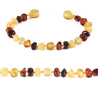 baltic amber teething braceletanklet for baby simple package 10 colors 4 sizes lab tested