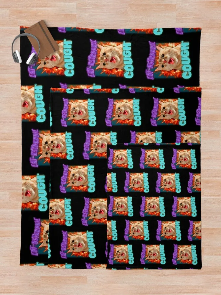 Cat Coughing Meme - Cat-Astrophic Cough плед Polar модные диваны для дивана аниме одеяла