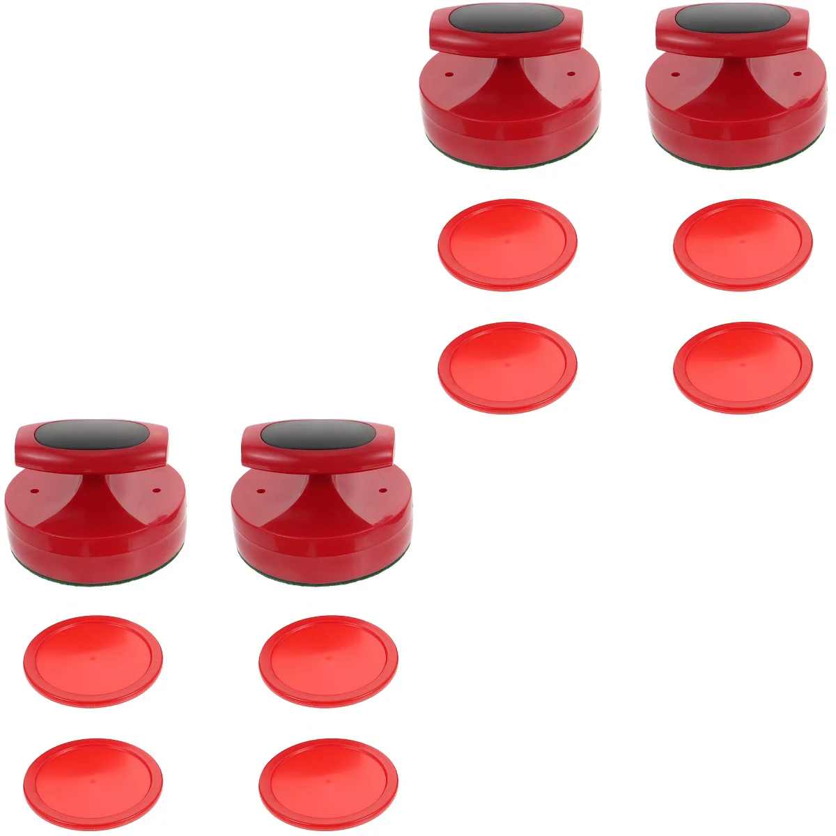 Хоккейные пневматические лопатки, сменные столы Gamepuck, ручки, настольные лопатки, гол, круглые красные аксессуары, бриджи, мини