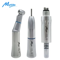 myricko dental low speed handpiece kit air turbine straight contra angle air motor inner water spray 24holes