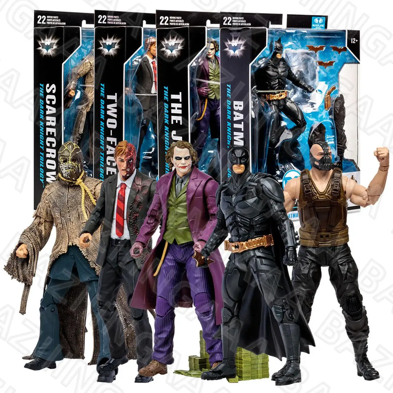 McFarlane Toys The Dark Knight Trilogy Bundle Set The Joker 17cm Build-Action-Figure  Model Doll Garage Kit