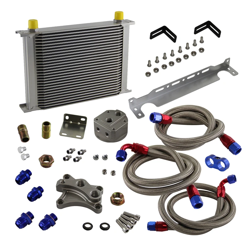 

28 Row 10AN Oil Cooler Kit For Nissan 200SX S13 S14 S15 SR20 SR20DET 180SX