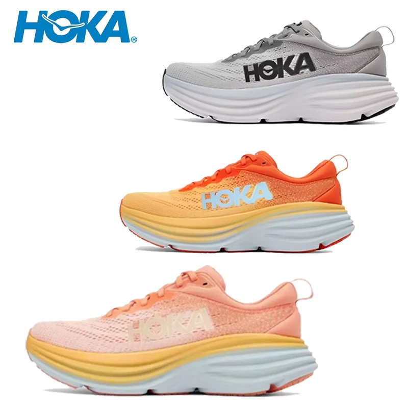 

HOKA Bondi 8 Outdoor Sport Running Shoes Breathable Anti Slip Cushioning Road Runs Shoes Men Sport Shoes Lifestyle Sneaker Women