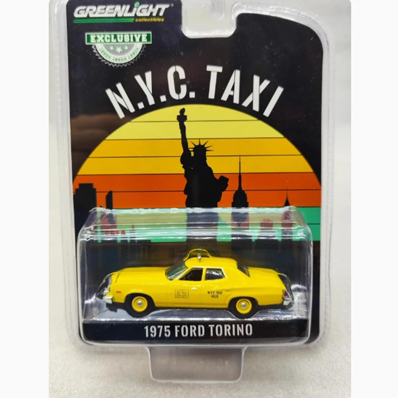 Greenlight 1:64 1975 Ford Torino Taxi имитация модели автомобиля из сплава коллекция украшение